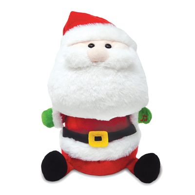 Cuddle Barn Caroling Cuties Animated Singing Holiday Christmas Santa Claus Stuffed Animal Plush Toy Sings Here Comes Santa Claus, 10 inches
