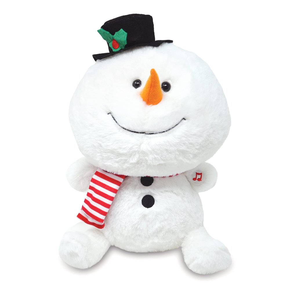 Cuddle Barn - Caroling Cuties Snowman | Animated Singing Holiday Christmas Snowman Stuffed Plush Toy Sings Let It Snow, 10 inches