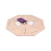 AmishToyBox.com Marble Chase (Cards N' Marbles) Wooden Game Set - Double-Sided 23" Wide Board - Includes Playing Cards and Marbles view 1
