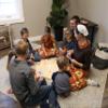 AmishToyBox.com Marble Chase (Cards N' Marbles) Wooden Game Set - Double-Sided 23" Wide Board - Includes Playing Cards and Marbles view 2