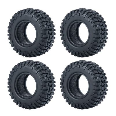 Greendhat 4Pcs 1.0" Beadlock 50*20mm/54*23mm Wheel Rims Tires Set for 1/24 RC Crawler Car Axial SCX24 90081 AXI00001 AXI00002 Part ( Color : 4Pcs 50mm Tires )