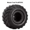 INJORA Monster Truck Wheel Rim Tires Set for Axial SCX24 FMS FCX24 and TRX4MT, 70 * 38mm, MT1012(Black) view 2