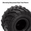 INJORA Monster Truck Wheel Rim Tires Set for Axial SCX24 FMS FCX24 and TRX4MT, 70 * 38mm, MT1012(Black) view 4