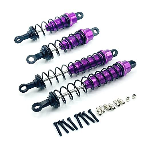 Greendhat 4PCS Aluminum Front & Rear Shock Absorber 0016 0017 Upgrade Parts for WLtoys 12428 12423 1/12 RC Car Crawler Short Course Truck ( Color : Purple )