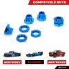 RCAWD 17mm Wheel Hex & Wheel Nut for 1/7 ARRMA Infraction Mojave Limitless 6S & 1/8 Typhon 6S Upgrades, Hex Wheels Hubs Adapter Parts for #AR310447#ARAC9413, #AR310449#ARAC9763 Blue view 2