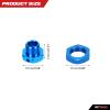 RCAWD 17mm Wheel Hex & Wheel Nut for 1/7 ARRMA Infraction Mojave Limitless 6S & 1/8 Typhon 6S Upgrades, Hex Wheels Hubs Adapter Parts for #AR310447#ARAC9413, #AR310449#ARAC9763 Blue view 3