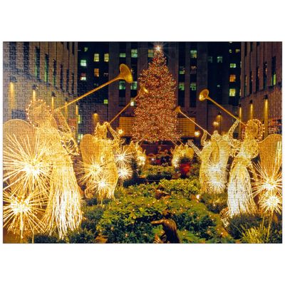 MyPuzzle Rockefeller Center at Christmas Time, New York City, New York, USA - Premium 1000 Piece Jigsaw Puzzle for Adults
