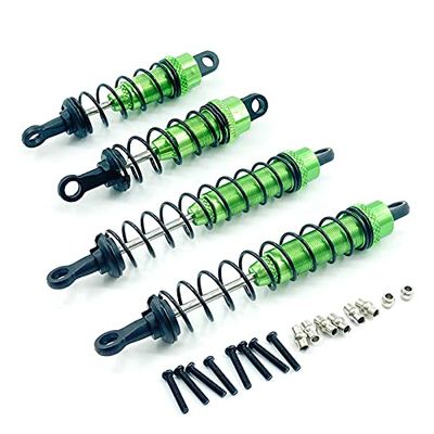 4PCS Aluminum Front & Rear Shock Absorber 0016 0017 Upgrade Parts for WLtoys 12428 12423 1/12 RC Car Crawler Short Course Truck ( Color : Green )