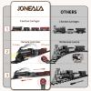 JONEALA Train Set with Remote Control,Electric Train Track Around Christmas Tree W/Cargo Vehicle,Light & Sounds,Alloy Steam Locomotive Engine Train Toy Gift for Boys Girls 4 5 6 7 8 9 10 view 3