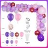 HOMEZZO Isabella Party Decorations - Rose Gold Happy Birthday Banner, Butterfly Isabella Balloon Garland Arch, 3D Butterfly Stickers for Birthday Party Supplies view 2