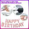 HOMEZZO Isabella Party Decorations - Rose Gold Happy Birthday Banner, Butterfly Isabella Balloon Garland Arch, 3D Butterfly Stickers for Birthday Party Supplies view 3
