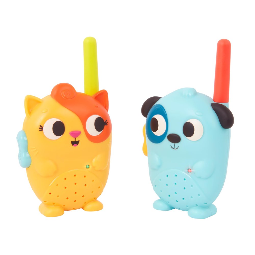 B. toys Lolo & Woofer Walkie Talkies 2 Pack Walkie Talkies Long 100 Foot Range Toys for Toddlers, Kids 3+ Years