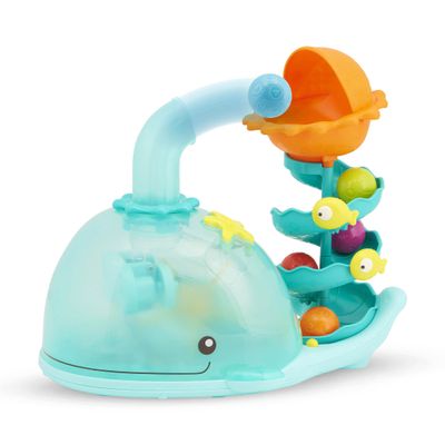 B. toys  Musical Whale Ball Popper with Lights  Developmental Sensory and Fine Motor Development  Baby Toy with 5 Balls  Babies, Toddlers  Poppity Whale  9+ Months