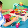 B. toys  Mini Chef  Build  a  Burger Playset  Pretend Play Wooden Burger Play Set  Play Food & Role  Play Accessories  Cooking Toys for Kids  3+ Years view 3