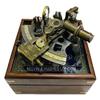 Antique Nautical Brass Working Marine Sextant with Wooden Box Antique Astrolabe Ship Navigation Instrument Celestial & Nautical Sextant by The Modern Miracles view 1
