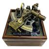 Antique Nautical Brass Working Marine Sextant with Wooden Box Antique Astrolabe Ship Navigation Instrument Celestial & Nautical Sextant by The Modern Miracles view 2
