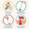 Battat  Classic Hobby Horse  Plush Stick Horse  Wooden Pole & Sensory Textures  Realistic Sounds  2+ Years  Pony Pal view 3