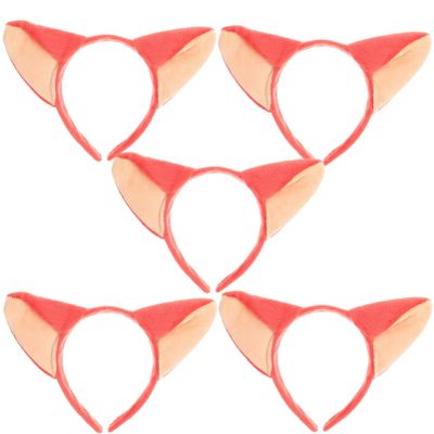 FRCOLOR Foxes Ear Headband Unique Fox Ear Shape Cosplay Hair Hoop for Girls Comfortable Party Headwear for Halloween Birthday and Photo Props