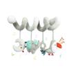 Blublu Park Baby Car Seat Toys, Activity Spiral Plush Hanging Wrap Around Pram Pushchair Stroller Toys, Sensory Early Education Toy for Toddler, Grey Elephant view 1
