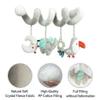 Blublu Park Baby Car Seat Toys, Activity Spiral Plush Hanging Wrap Around Pram Pushchair Stroller Toys, Sensory Early Education Toy for Toddler, Grey Elephant view 2