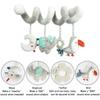 Blublu Park Baby Car Seat Toys, Activity Spiral Plush Hanging Wrap Around Pram Pushchair Stroller Toys, Sensory Early Education Toy for Toddler, Grey Elephant view 4