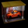 Display Case for 1/18 Diecast Cars,Acrylic Display Case for 1/12 Scale Toy Motorcyle with LED Lighting, Route 66-3 Open Side view 3