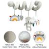 Blublu Park Baby Car Seat Toys, Activity Spiral Plush Hanging Wrap Around Pram Pushchair Stroller Toys, Sensory Early Education Toy for Toddler, Grey Fox view 2