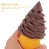 4pcs Simulated Ice Cream Cone Artificial Lifelike Fake Ice Cream Food Models Pretend Play Kitchen Food Toy for Shop Window Display Decor Party Photo Props view 4