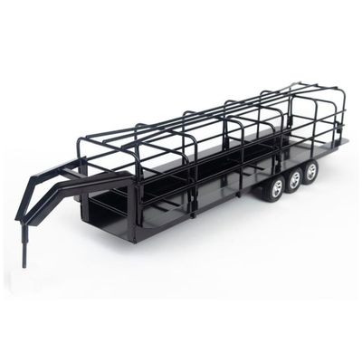Little Buster Toys Gooseneck Stock Trailer | All-Metal 1:16 Scale Ranch Hauling Accessory with Split & Back Gates, Rubber Tires, Aluminum Wheels | Collectible Farm & Western Display Model