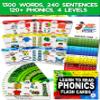 Phonics Flash Cards with Proven Spaced Repetition Learning System - Learn to Read in 20 Phonic Stages - Digraphs CVC Blends Long Vowel Sounds Phonics Games for Kids Ages 4-8 Kindergarten 1st 2nd Grade view 4