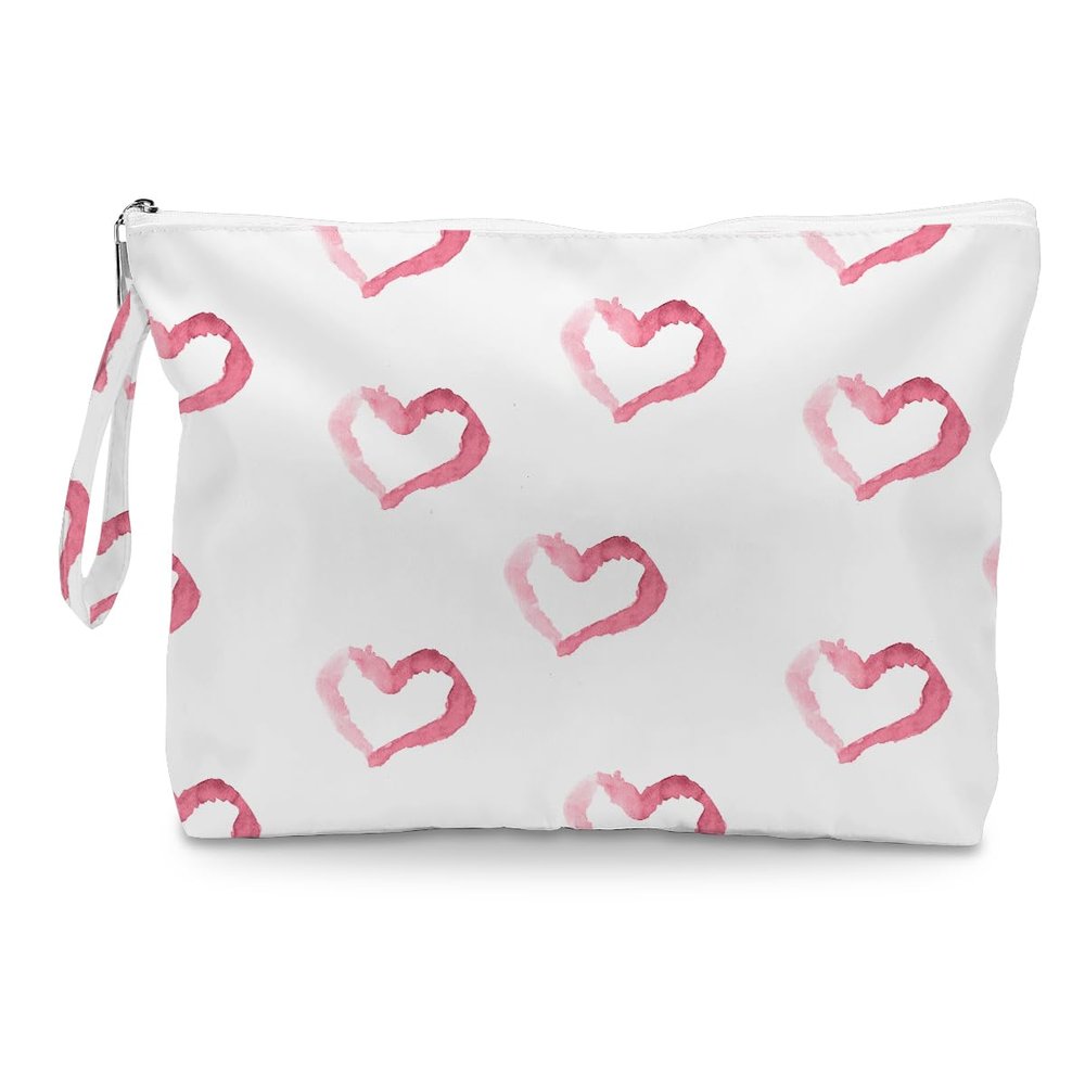 Fokongna Love Heart Travel Gifts Wet Bag, For Swimsuit Travel Toiletry Bag Waterproof Large Capacity for Women Girls Mom Sister Friends Travel Gifts