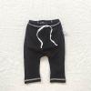 Baby Newborn Infant Girls Boys Solid Ribbed Cotton Summer Autumn Long Pants Leggings Baby Boy Knit (Black, 12-18 Months) view 2
