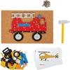 Small Foot 12360 Wooden Vehicles with Cork Board and Hammer for Children from 3 Years, 12360 Toy, Multi-Colour view 2