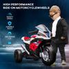 Aosom Licensed 6V Kids Ride on Motorcycle, Off-Road Battery Powered Three Wheels Dirtbike with USB, AUX, Music and Headlight for Toddler, Red view 3