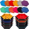 12 Pcs Dice Tray Bulk for Rolling Portable Folding Dice Holder Tray Strong Box Portable PU Leather Velvet for Games Like RPG, and Other Table view 1