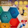 12 Pcs Dice Tray Bulk for Rolling Portable Folding Dice Holder Tray Strong Box Portable PU Leather Velvet for Games Like RPG, and Other Table view 4