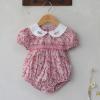 Baby Newborn Infant Floral Girls Short Sleeve Summer Romper Bodysuit Clothes Girls Outfits (Pink, 0-6 Months) view 2