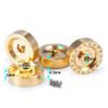 1/24th RC Wheel Weights 46g Brass Hub Hex Adapter Upgrades for AXIAL SCX24 Deadbolt C10 JLU CRC Gladiator Bronco view 2