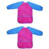 2 Pack Kids Art Smocks Waterproof Children Artist Painting Drawing Aprons Long Sleeve with 3 Pockets Size L for for Age 8-10 Years (Rose Red) view 1