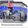 Aluminum 7075-T6 Servo Mount And Carbon Fiber Battery Compartment For Traxxas 1/8 4WD Sledge Monster Truck 95076-4 - 22Pc Set Blue view 3