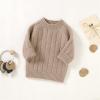 Autumn Winter Warm Outfits Newborn Infant Baby Girl Boy Cute Long Sleeve Solid Girls Fall Clothing (Khaki, 9-12 Months) view 3