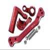 Aluminum 7075-T6 Steering Assembly + Steering Plate For Traxxas 1/8 4WD Sledge Monster Truck 95076-4 - 8Pc Set Red view 1