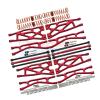 Full Set Aluminum Suspension Arms + Steering Rods + Dog Bones Combo Pack For 1/5 Traxxas X Maxx 8S With WideMAXX #7895 Kit - 110Pc Set Red view 1
