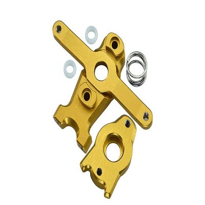 Aluminum Steering Assembly for Traxxas 1/16 Mini E-Revo, Mini Slash, Mini Rally, Mini Summit Upgrade Parts - 1 Set Gold