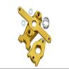 Aluminum Steering Assembly for Traxxas 1/16 Mini E-Revo, Mini Slash, Mini Rally, Mini Summit Upgrade Parts - 1 Set Gold view 1