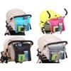 4pcs Pack Umbrella Stroller Organizer,Pack Diapers, Wipes,and Other Necessities,Folds up with The Stroller.(Black+Grey+Blue+Red) view 1