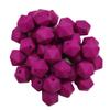 Magenta Color Silicone Polyhedron Beads 14mm Silicone Geometry Icosahedron Beads for Mom Jewelry Necklace Making view 1
