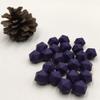Twilight Purple Color Silicone Polyhedron Beads 14mm Silicone Geometry Icosahedron Beads for Mom Jewelry Necklace Making view 4