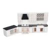 CUEI Miniature Dollhouse Furniture Kitchen Set, 1:12 Scale Wooden Kitchen Cabinet Set, White Dollhouse Decoration Accessories for Dining Room view 1