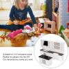 CUEI Miniature Dollhouse Furniture Kitchen Set, 1:12 Scale Wooden Kitchen Cabinet Set, White Dollhouse Decoration Accessories for Dining Room view 2